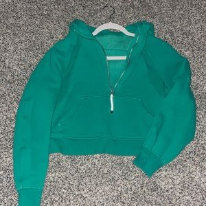 Lululemon Scuba Oversized Half-Zip Hoodie, XS/S, Kelly Green